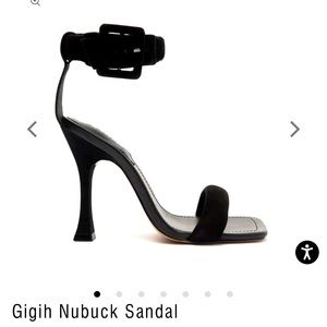 Gigi Nubuck Black Heel